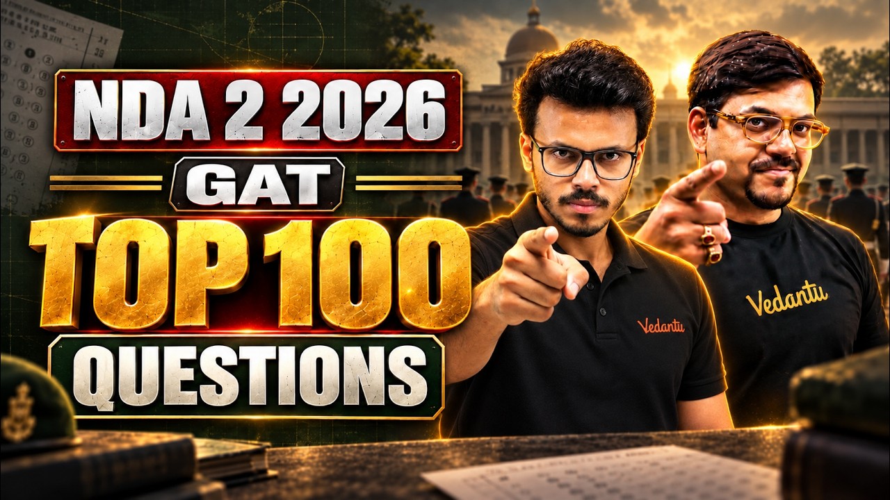 NDA 2 2026 : Top 100 Question of GAT in OneShot | Complete Syllabus Marathon | Harsh Sir