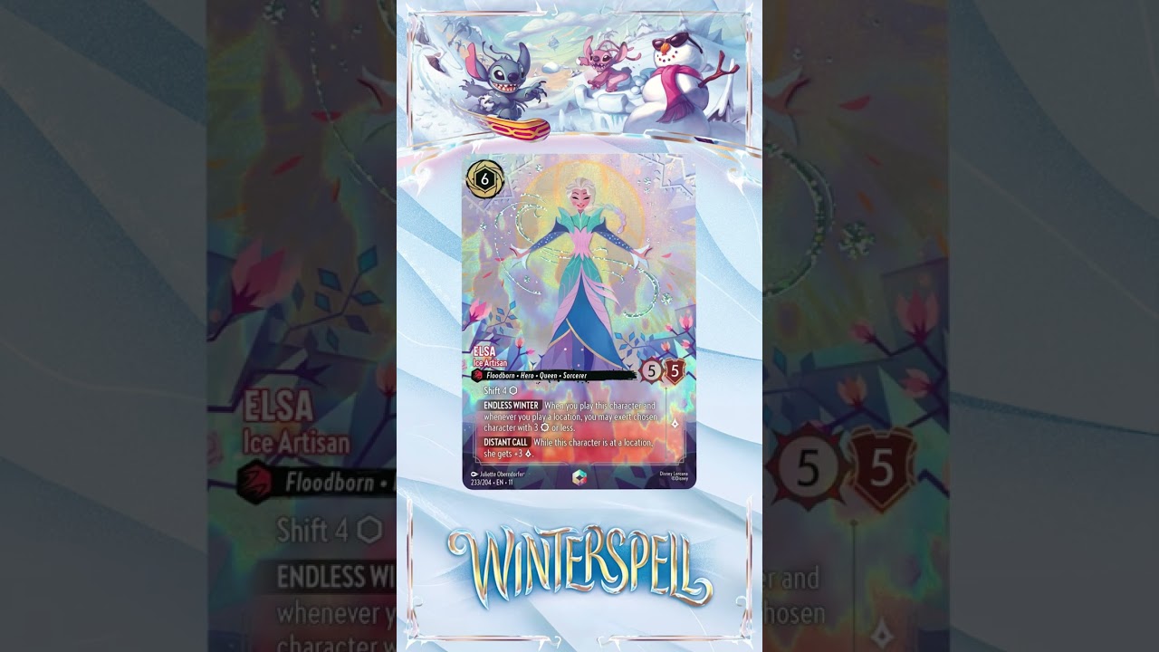 ❄️ ENCHANTED CARD REVEAL | ELSA, Ice Artisan | Winterspell | Set 11 | Disney Lorcana