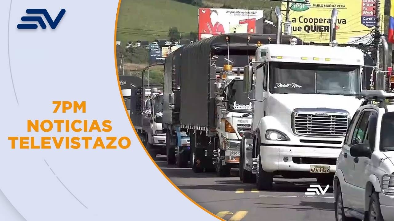 Caravana de camiones avanzó desde Bolívar hasta Tulcán | Televistazo | Ecuavisa