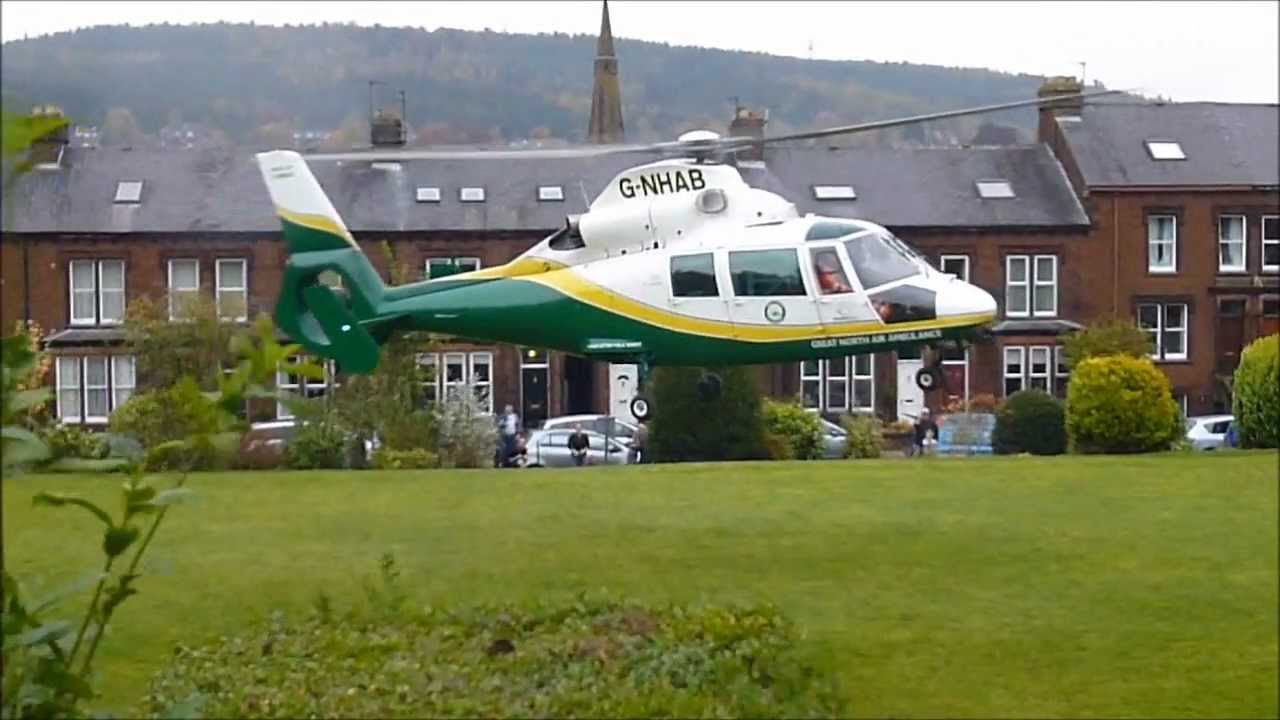 Close Up Helicopter Take Off - Air Ambulance
