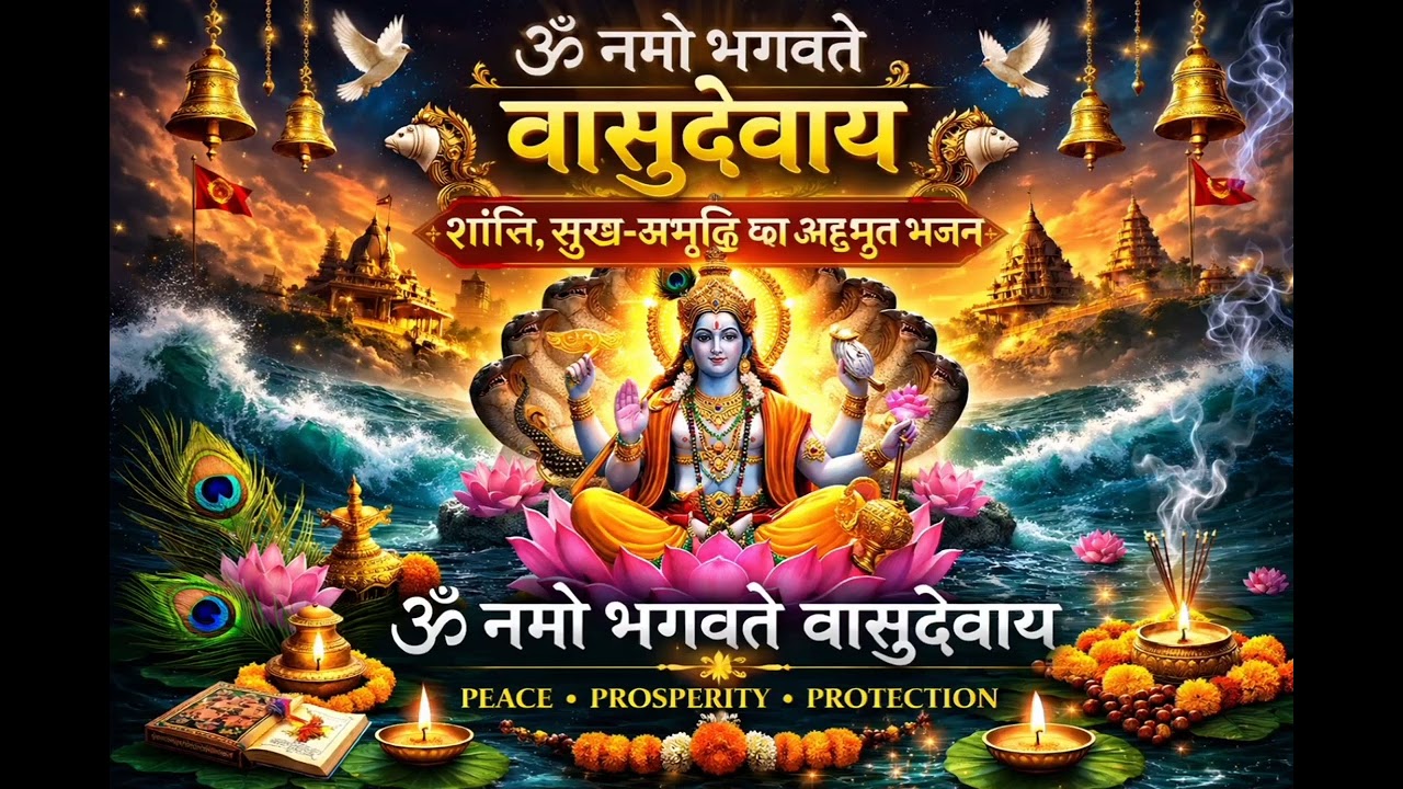ॐ नमो भगवते वासुदेवाय | Powerful Vishnu Bhajan | Peace, Prosperity & Blessings