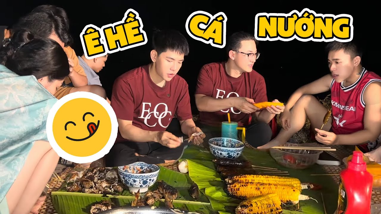Vlog giăng lưới phần 2: Nướng cá ngoài đồng ăn cùng anh chị em | Hà Trí Quang - Thanh Đoàn Family