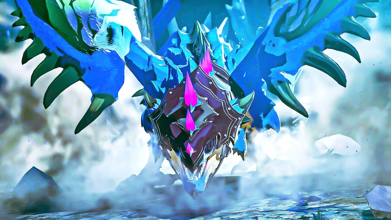 Monster Hunter Stories 3 Twisted Reflection - Bound Azure Rathalos Boss Fight