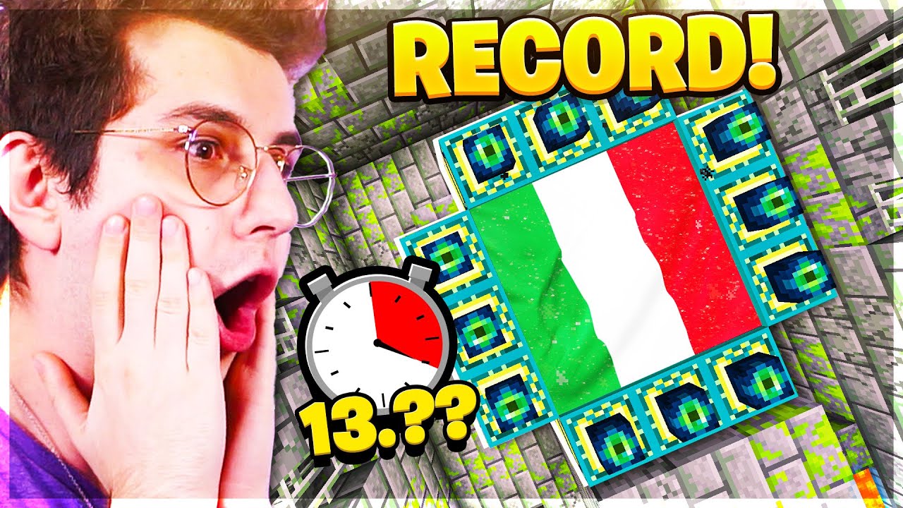HEMERALD REAGISCE al RECORD ITALIANO di SPEEDRUN su MINECRAFT ITA!