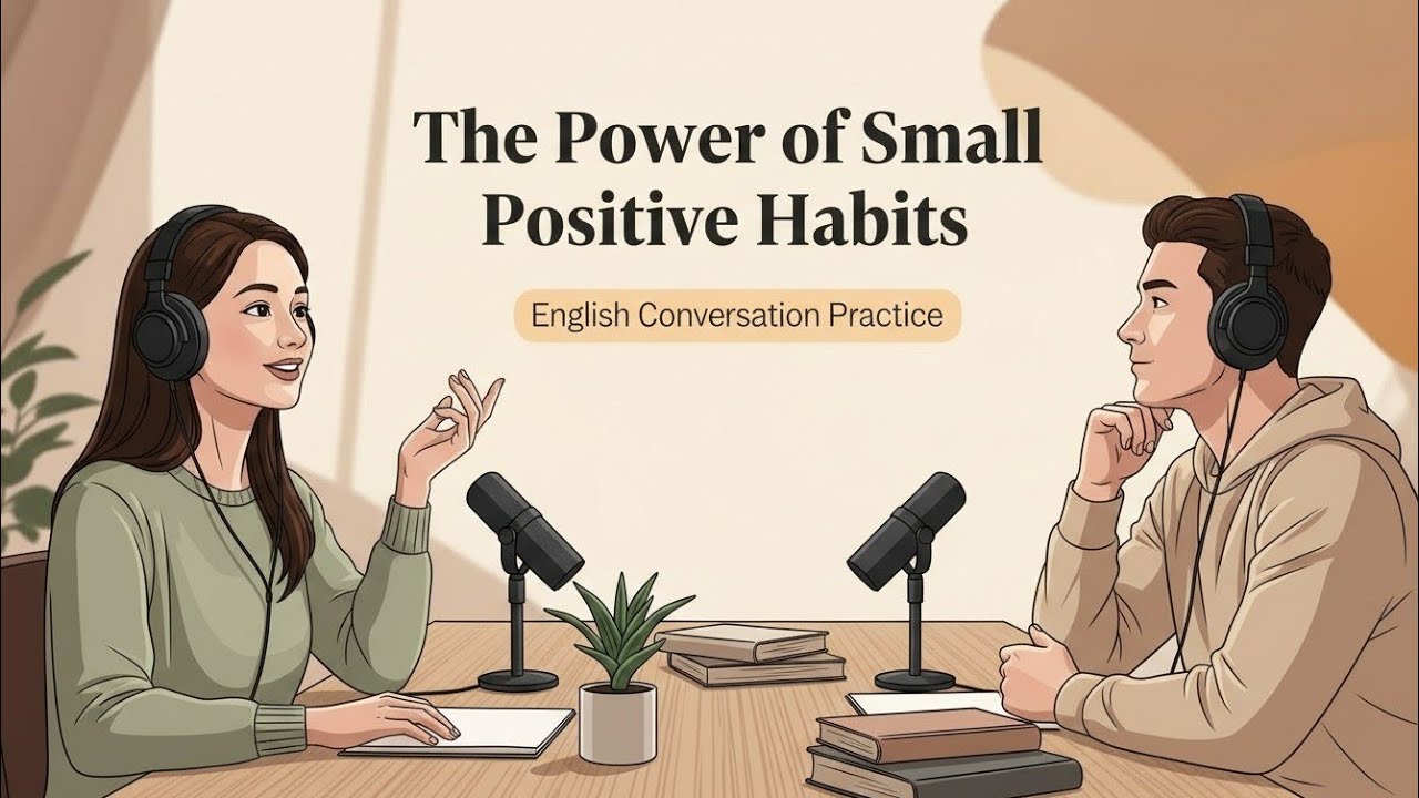 Learn English through Conversation | The Power of Small Positive Habits | Learn English Fast