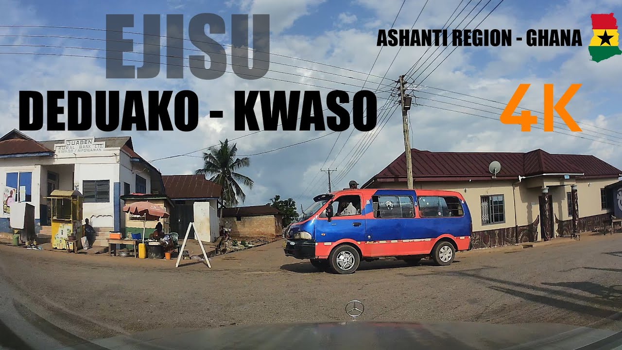 Deduako and Kwaso Drive from Donyina Ashanti Region Ghana 4K