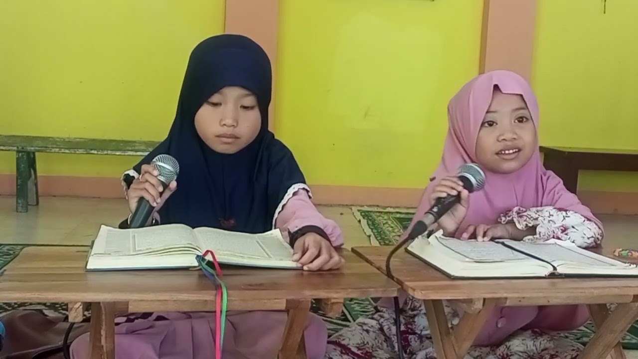 2 bocil imut belajar duet tilawah