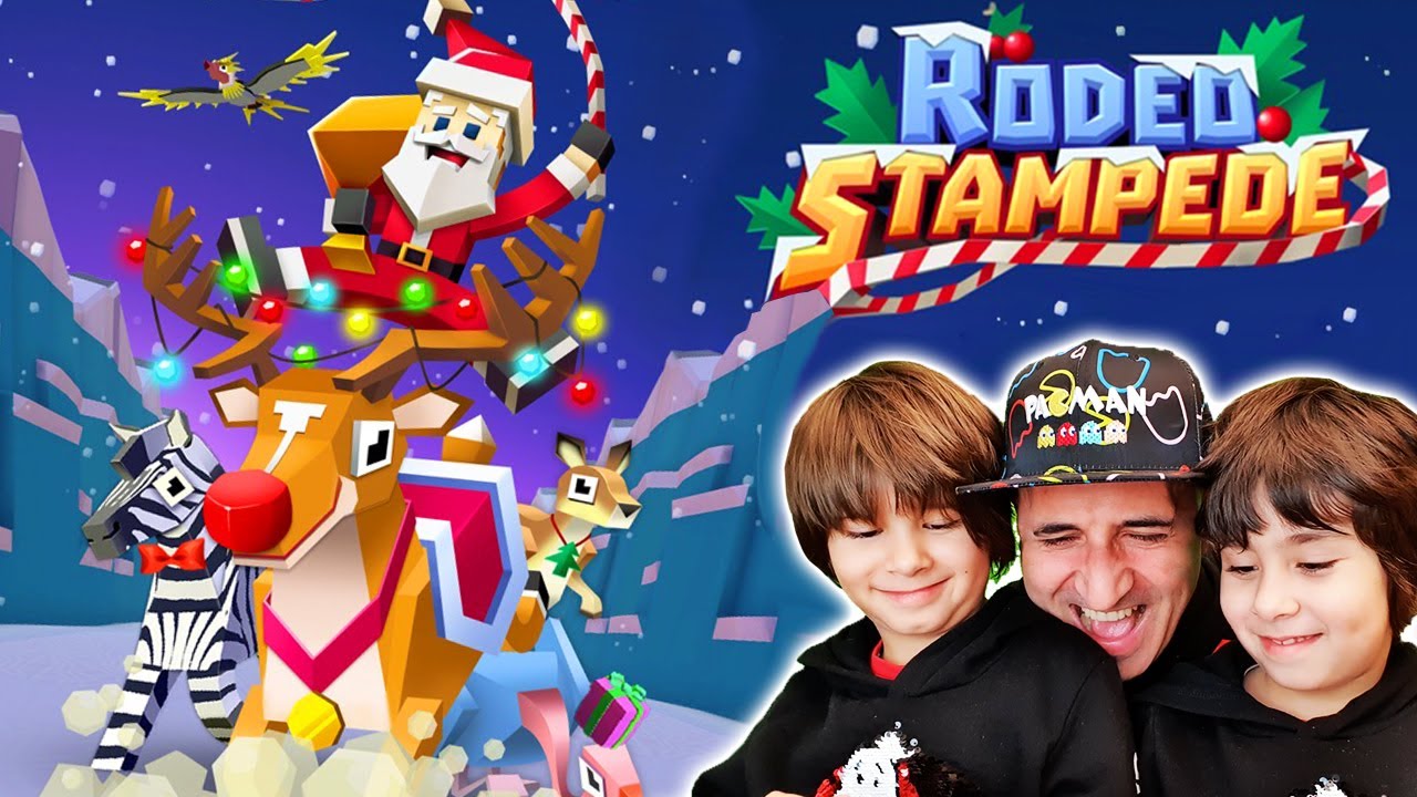 Capturamos a los RENOS de Papa Noel en RODEO STAMPEDE Navidad con Dani y Evan