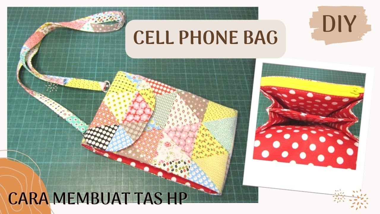 DIY Cell Phone Bag Tutorial | Cara Membuat Tas HP | Tutorial Dompet HP