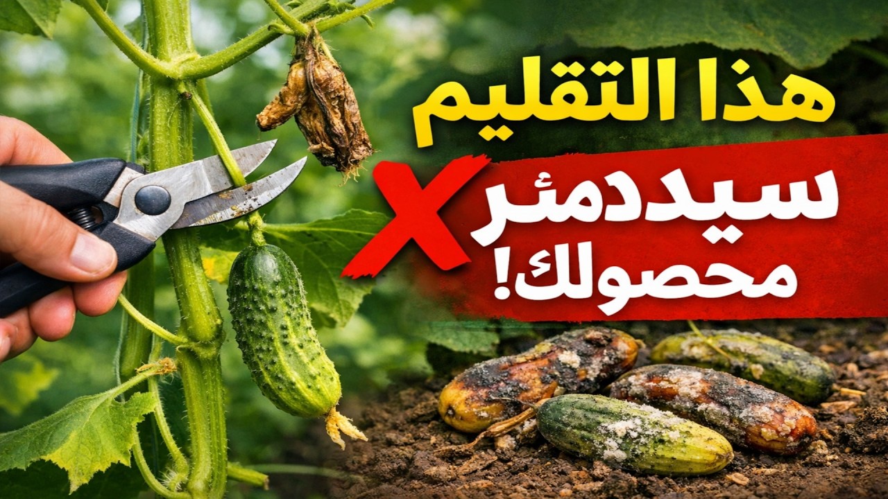تقليم الخيار: الخطأ الفادح الذي سيقضي على محصولك! (تجربتي على مدار 10 سنوات)