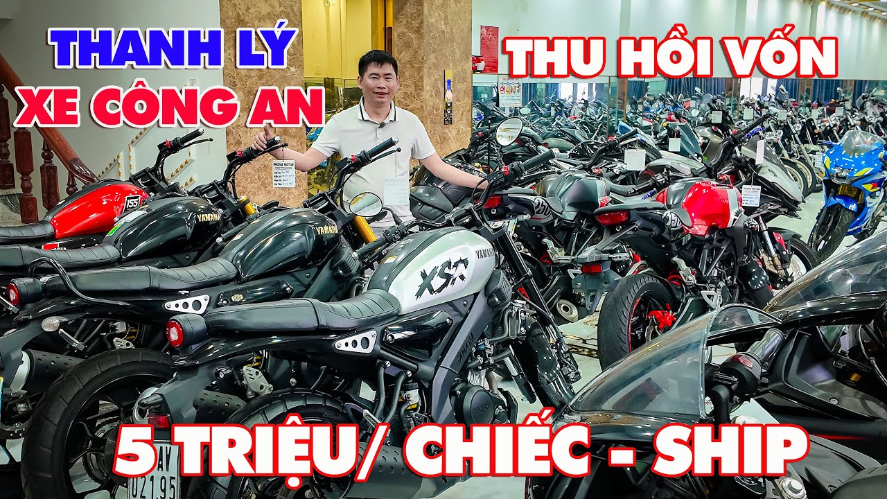 THANH LÝ XE CÔNG AN CB250R REBEL 250 XSR155 GSX BANDIT SHADOW 125 CBX750 MSX FZ 150 GZ150 SỐC 5 TRIỆ