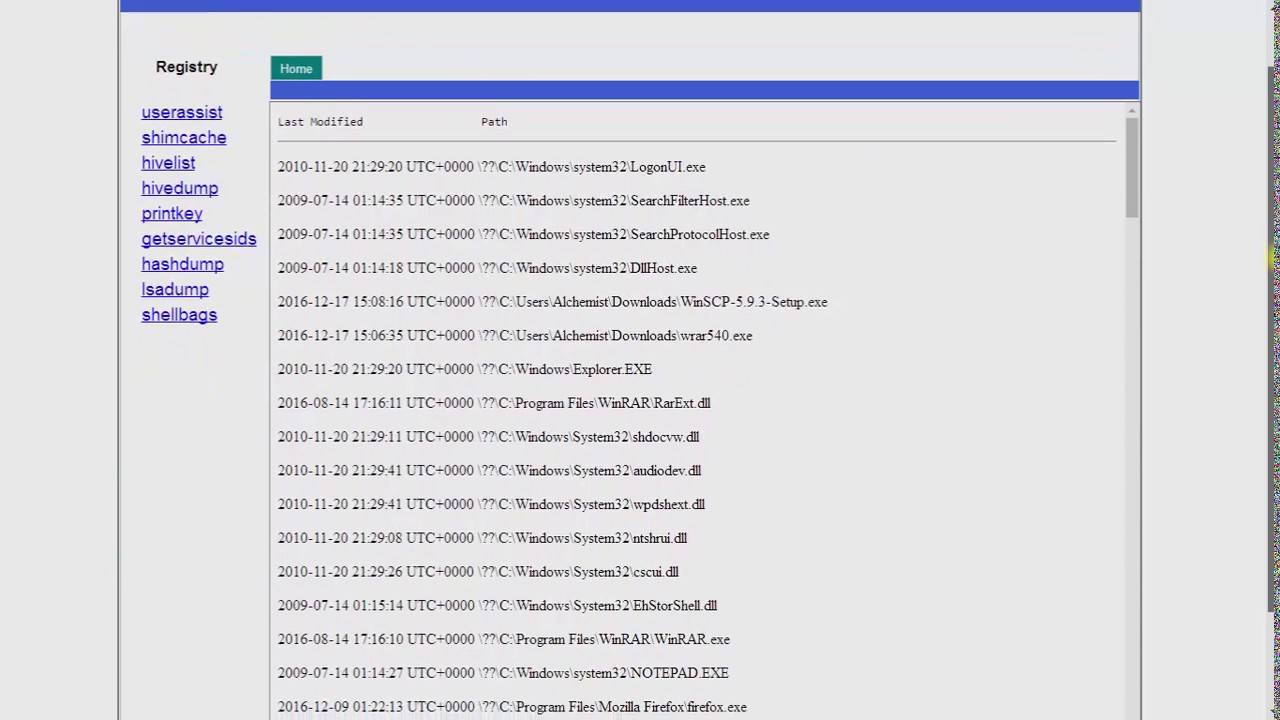 [MEMORY FORENSIC] Shimcache