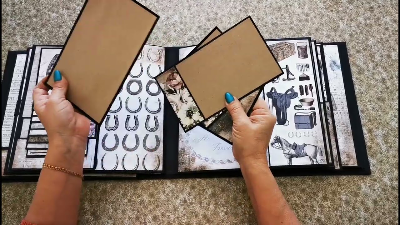 large minialbum stamperia romantic horse collection