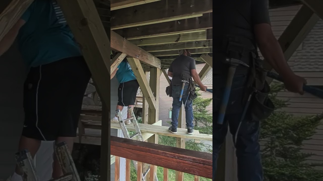 HOT TUB DECK INSTALL #hottub #deckbuilding #deck #building #buildingconstruction