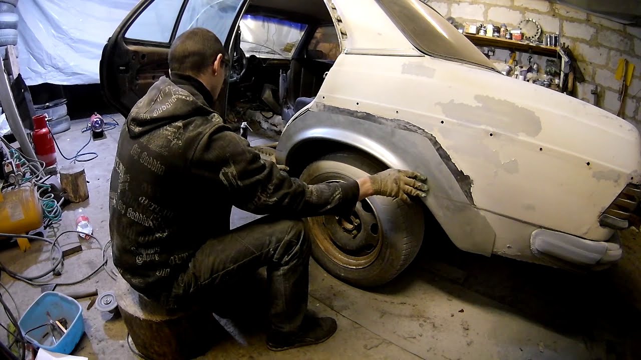 Переварка задней левой арки, Mercedes W123