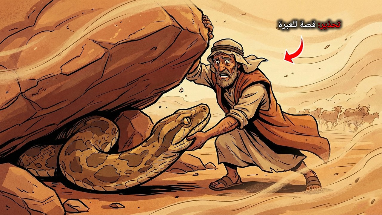 #قصة الراعي الفقير الذي أضاع قطيع غنمه في عاصفة رملية، ووجد 