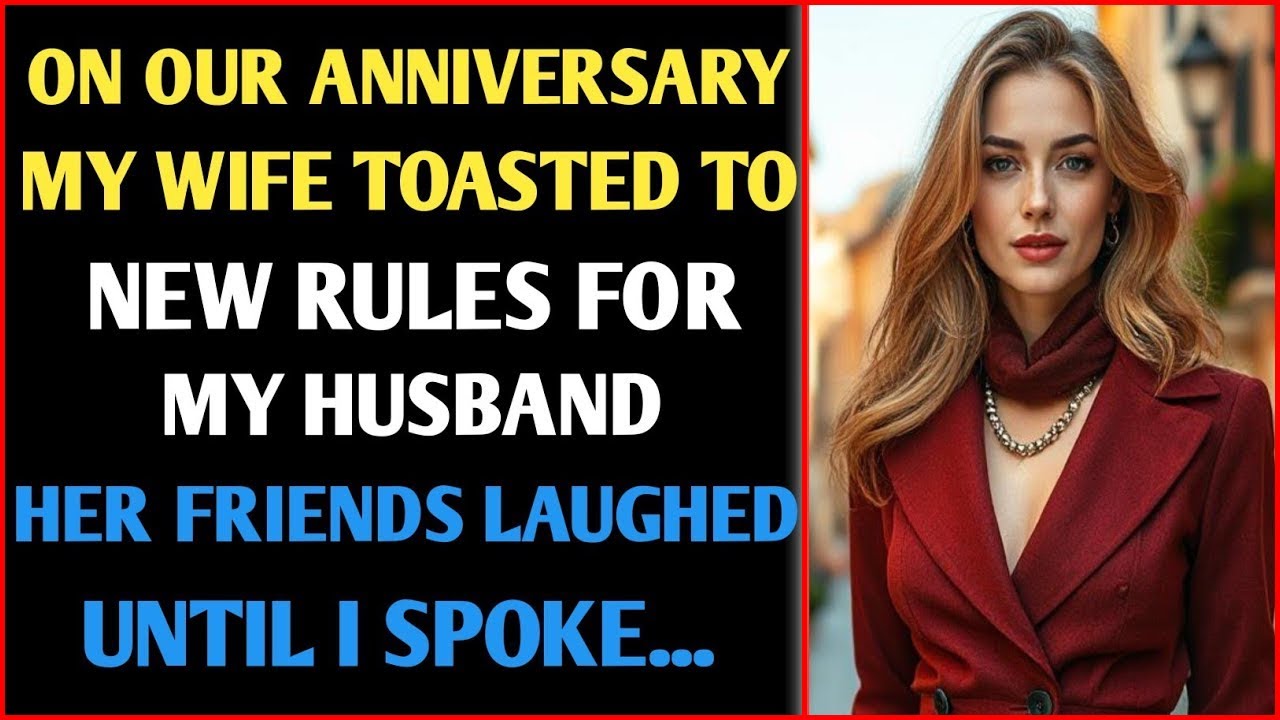 On Our Anniversary My Wife Toasted To New Rules for My Husband Her Friends Laughed Until I Spoke