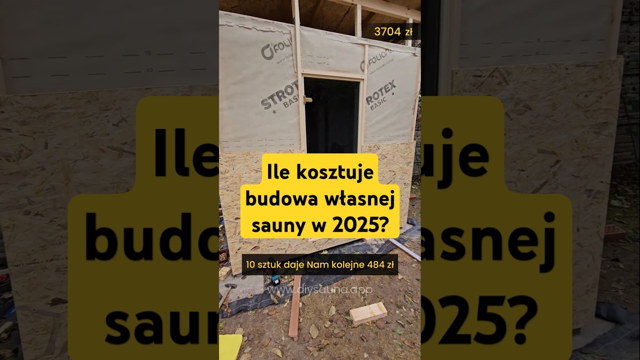Ile kosztuje budowa własnej sauny w 2025? #sauna #diysauna #diy #majsterkowanie