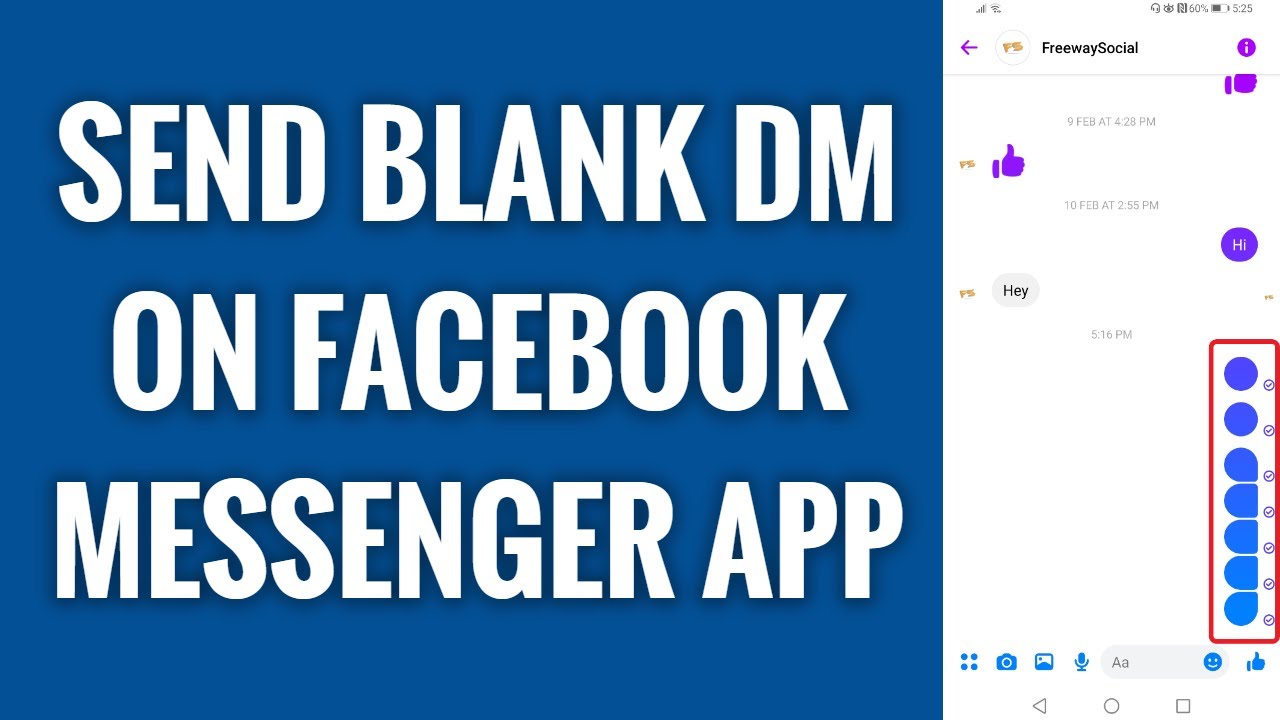 How To Send Blank DM On Facebook Messenger App