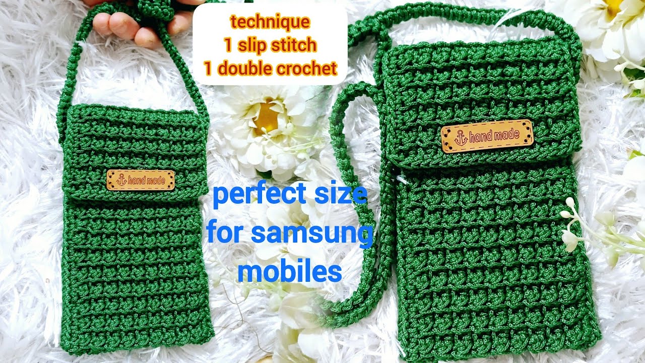 Easiest Mobile Bag Pattern For Beginners‼️Yeni Başlayanlar İ&ccedil;in En Kolay Telefon &Ccedil;antası Modeli