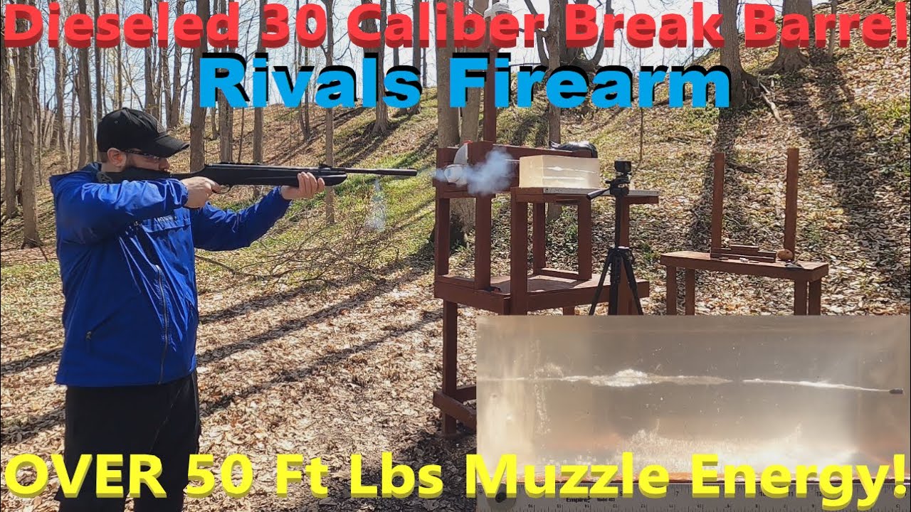 WOW Dieseled Pellet Rifle RIVALS Firearm - .30 Caliber Break Barrel OVER 50 Ft Lbs Energy!