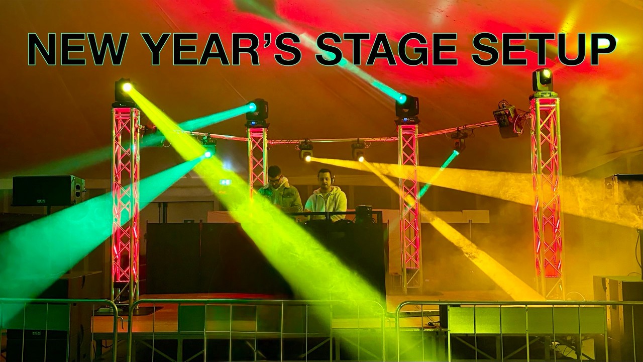 Stage, audio & lighting setup per Capodanno – Mega timelapse
