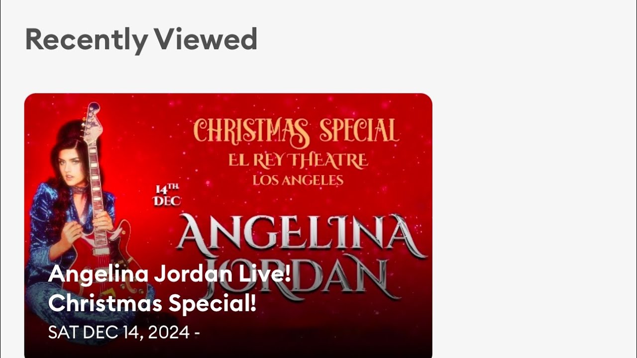 ANGELINA JORDAN ”Princess of Ruins”(live) December 14,2024