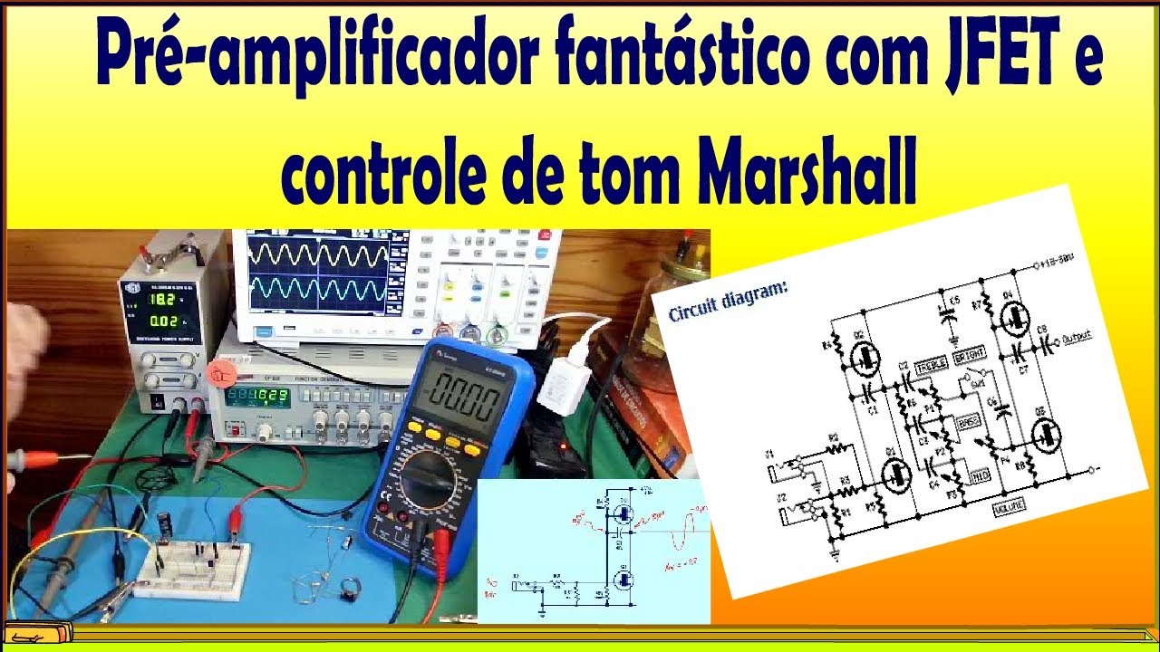 Análise: Fantástico pré amplificador com JFET e controle de tom Marshall
