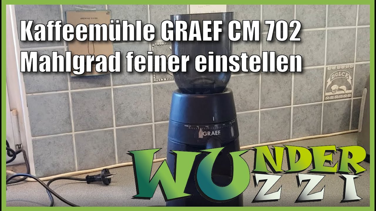 Mahlgrad der Kaffeemühle Graef CM 702 feiner stellen
