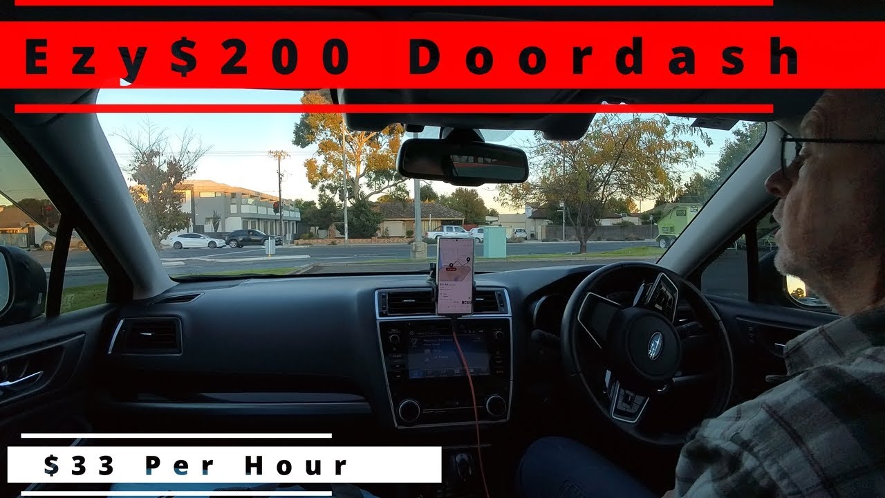 Full Day  Doordash delivering meals in Australia, Active time $33 per hour. Good for a beginner.