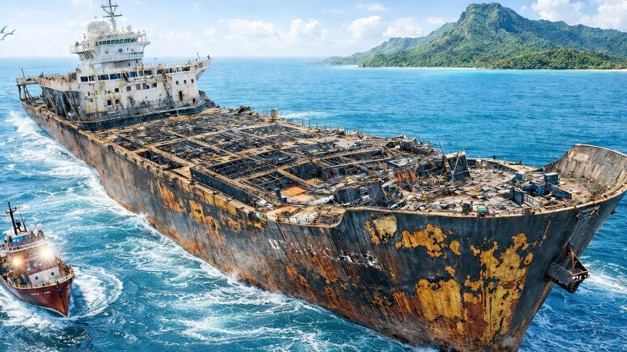 A Crew Tries to Escape a Catastrophic Cruise Ship Sinking Caused by a Tsunami That Turned Ship Badly