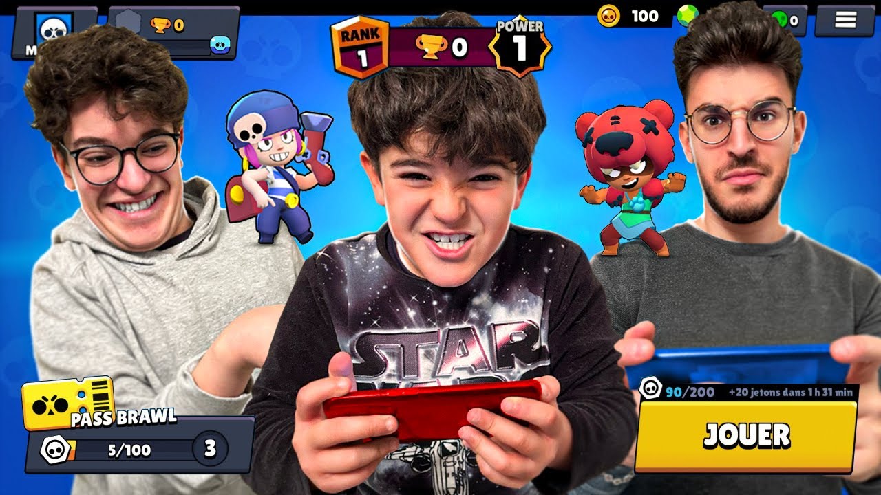 3 frères retournent et s'affrontent sur BRAWL STARS !  On a fait rager Nadim comme jamais mdr..