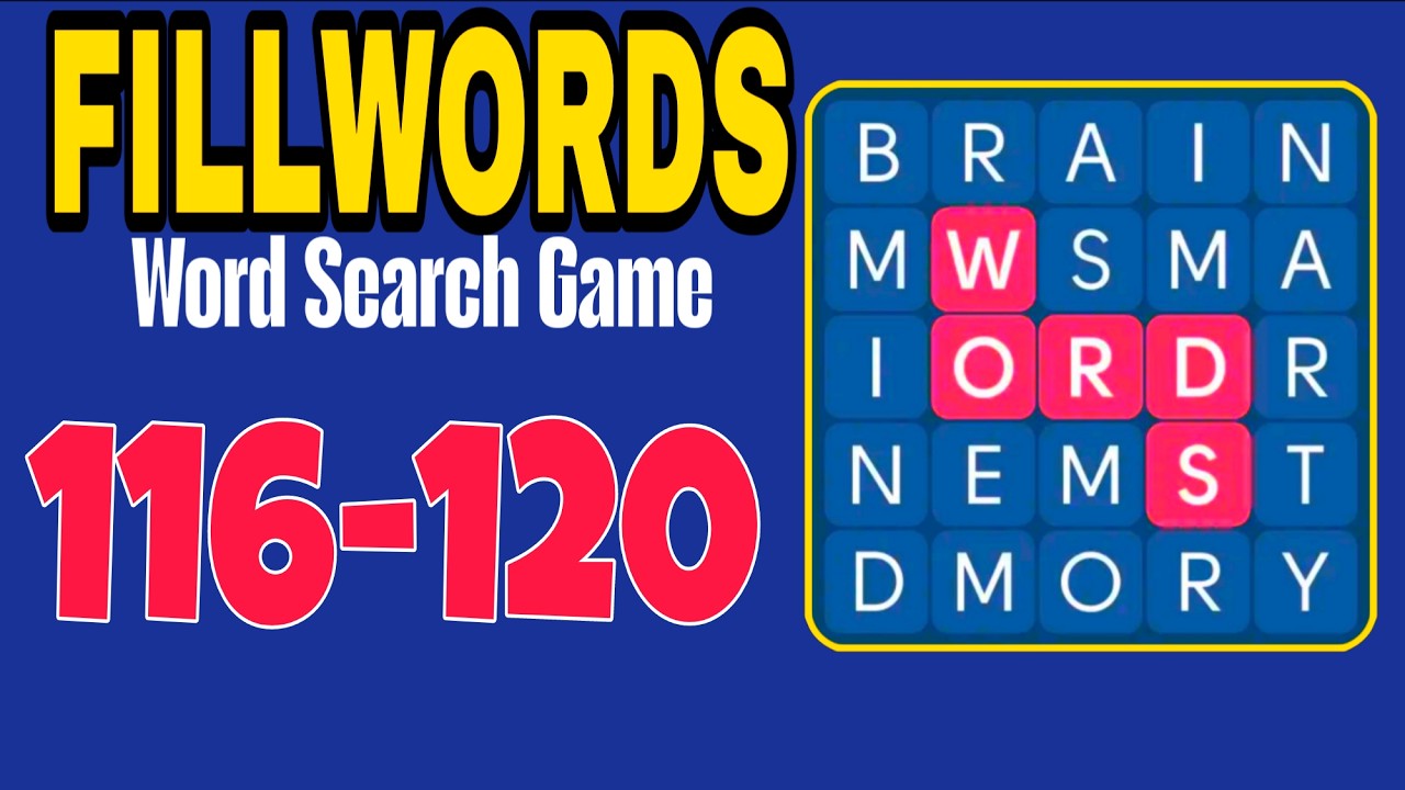 FILLWORDS Word Search Games level 116 117 118 119 120