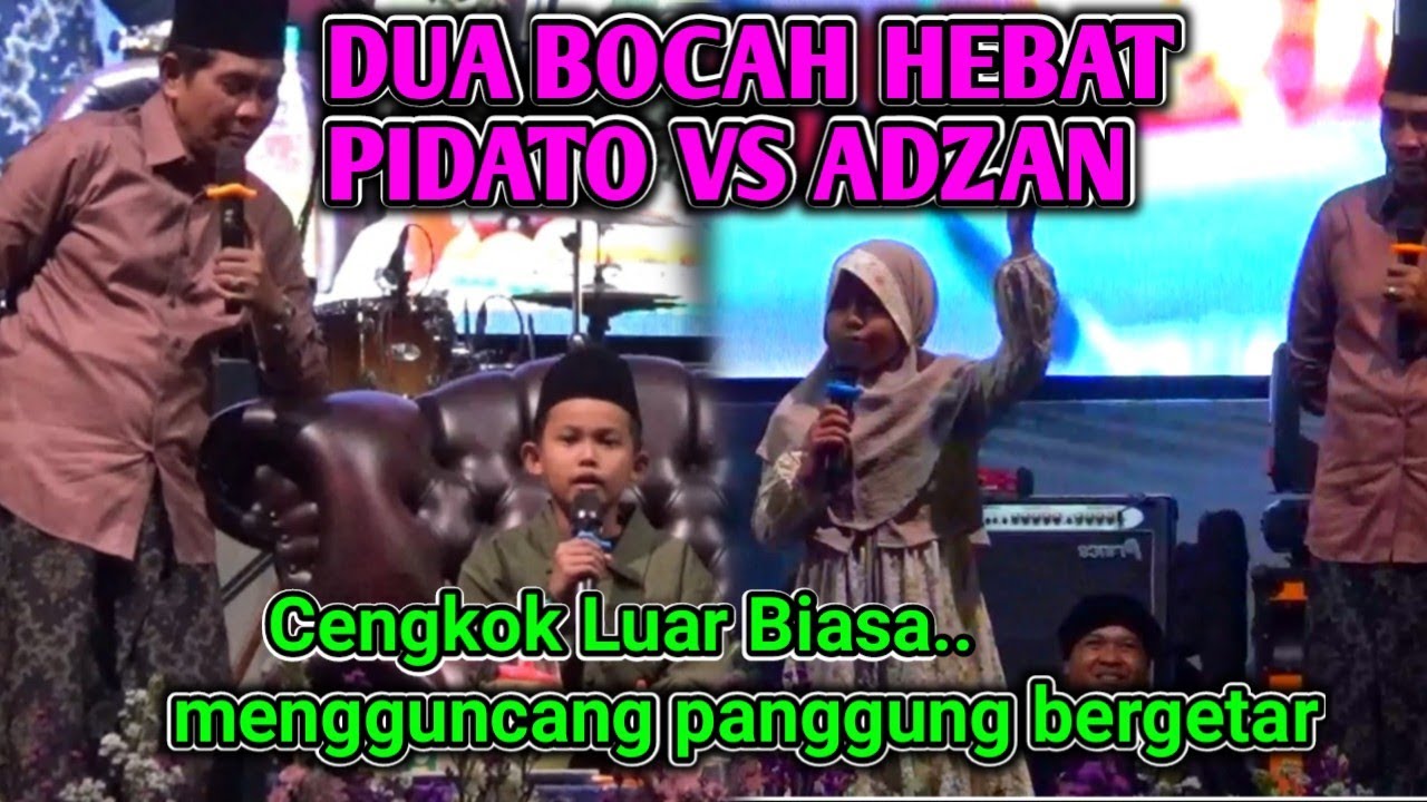 Abah Anza terheran heran kagum dengan dua bocah hebat mengguncang panggung bergetar