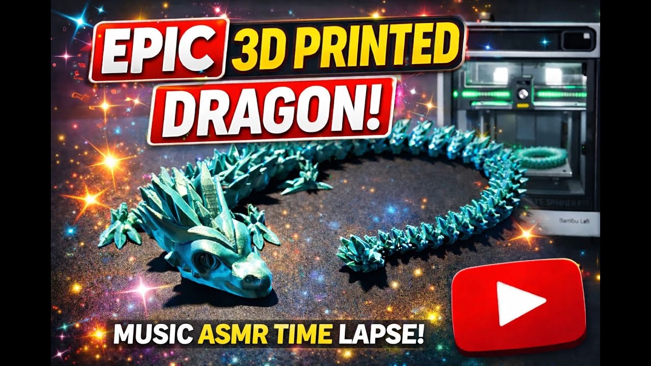 ASMR 3D dragon print. Watch and relax!