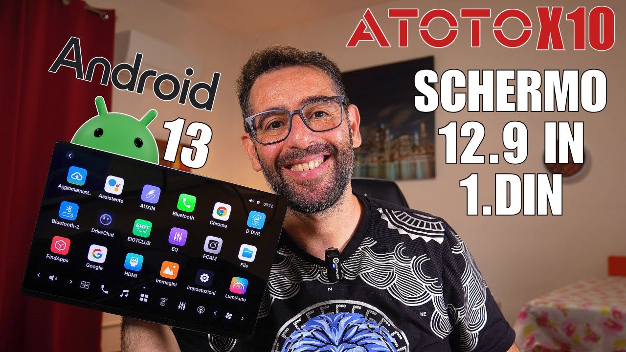 ATOTO X10 Car Stereo: Autoradio 1 DIN con Schermo da 12.9 Pollici di Pura Potenza e ANDROID 13