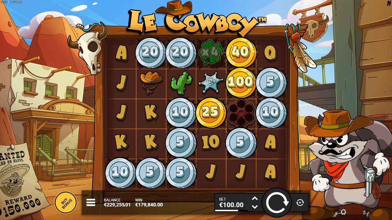 🎰 Бонусная игра в слоте Le Cowboy, большой выигрыш x1798 💰 Онлайн-казино