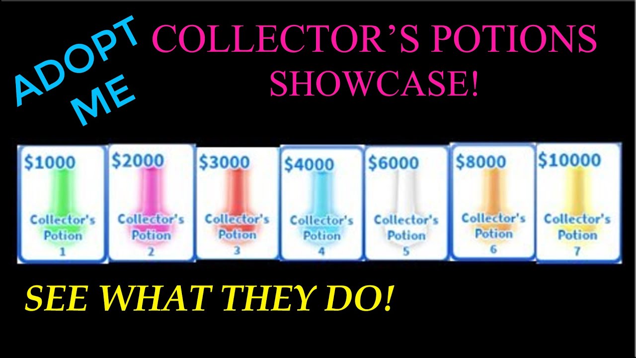 Roblox: Adopt Me! All Collecters Potions!