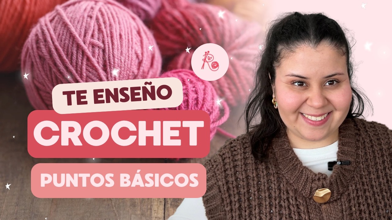 Aprende CROCHET desde CERO🧶ll Puntos BÁSICOS para PRINCIPIANTES (paso a paso💗)