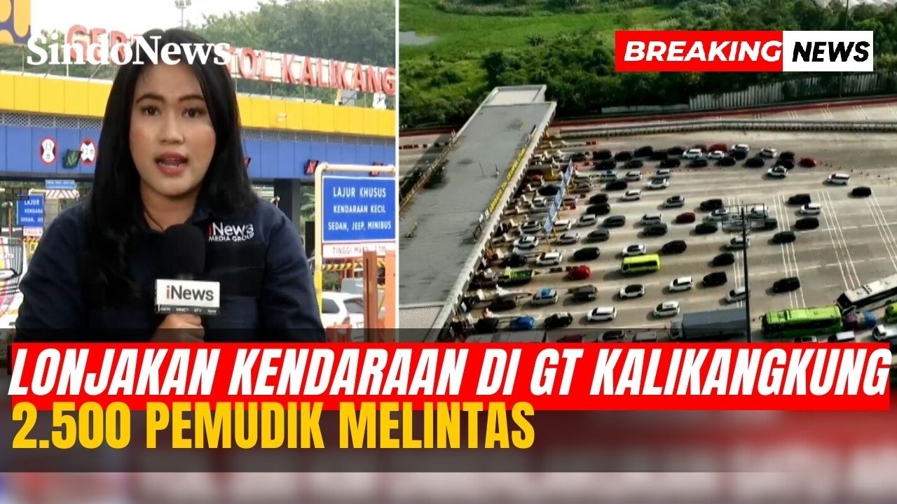 Lonjakan Pemudik di GT Kalikangkung! Lebih dari 2.500 Kendaraan Sudah Melintas | Breaking News |