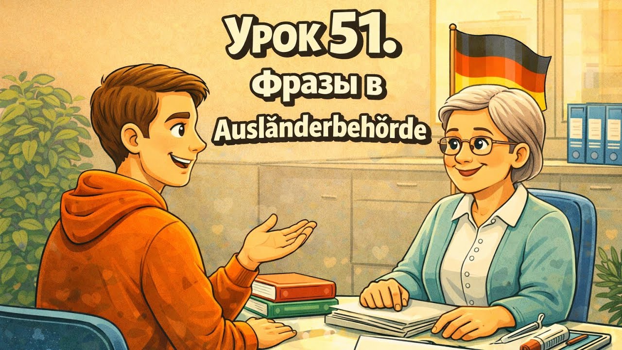 Урок 51. Немецкий в учреждении для иностранцев. Немецкий с удовольствием.