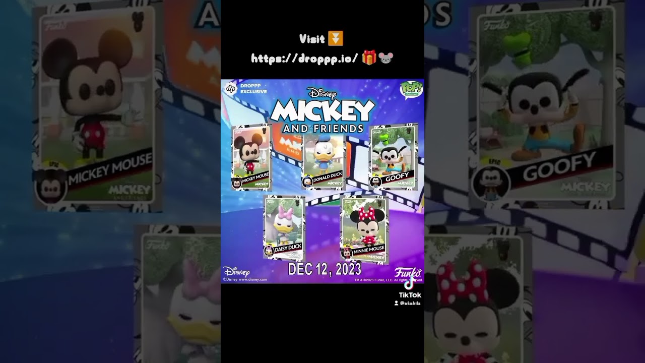 Funko x Disney's Mickey & Friends Collectibles 🎁🐭 @Dropppio  #WAXNFT #Disney #MickeyMouse #Crypto 📊