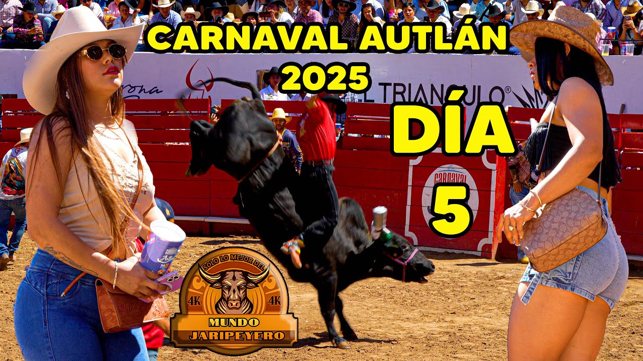 QUINTO TORO DE 11 CARNAVAL AUTLÁN 2025 DÍA 5 DE 10 PLAZA DE TOROS ALBERTO BALDERAS #toros #jaripeo