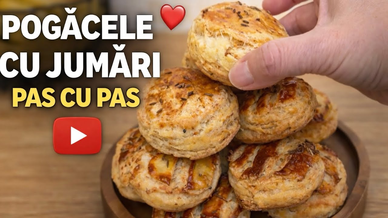 Pogăcele cu jumări fragede și FOIETATE  Rețetă ardelenească (Pas cu pas)