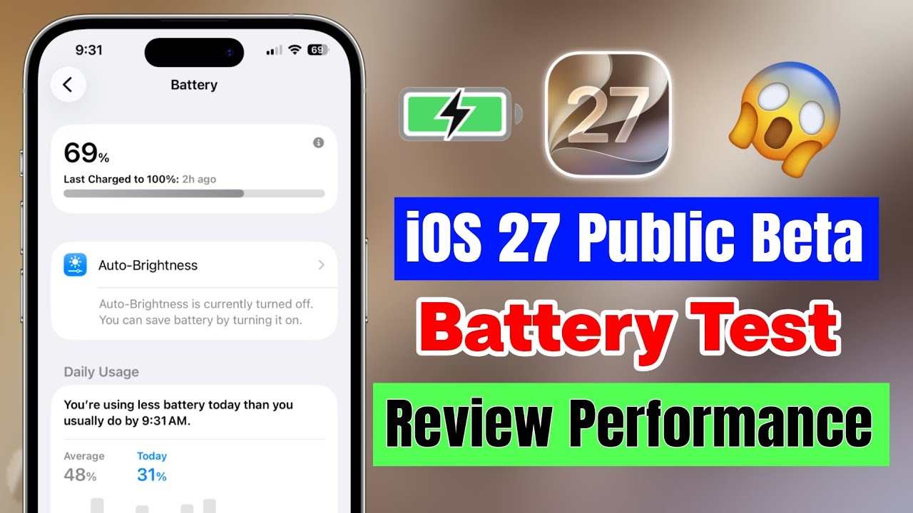 iOS 27 Public Beta Battery Test 🔋 | iOS 27 Public Beta Battery Performance Review | Battery Drain...