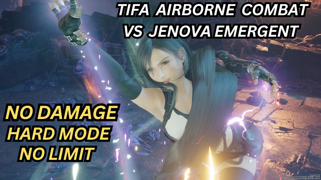 FFVII Rebirth Tifa Solo Vs Jenova Emergent (No Damage, Hard Mode, No Limit)