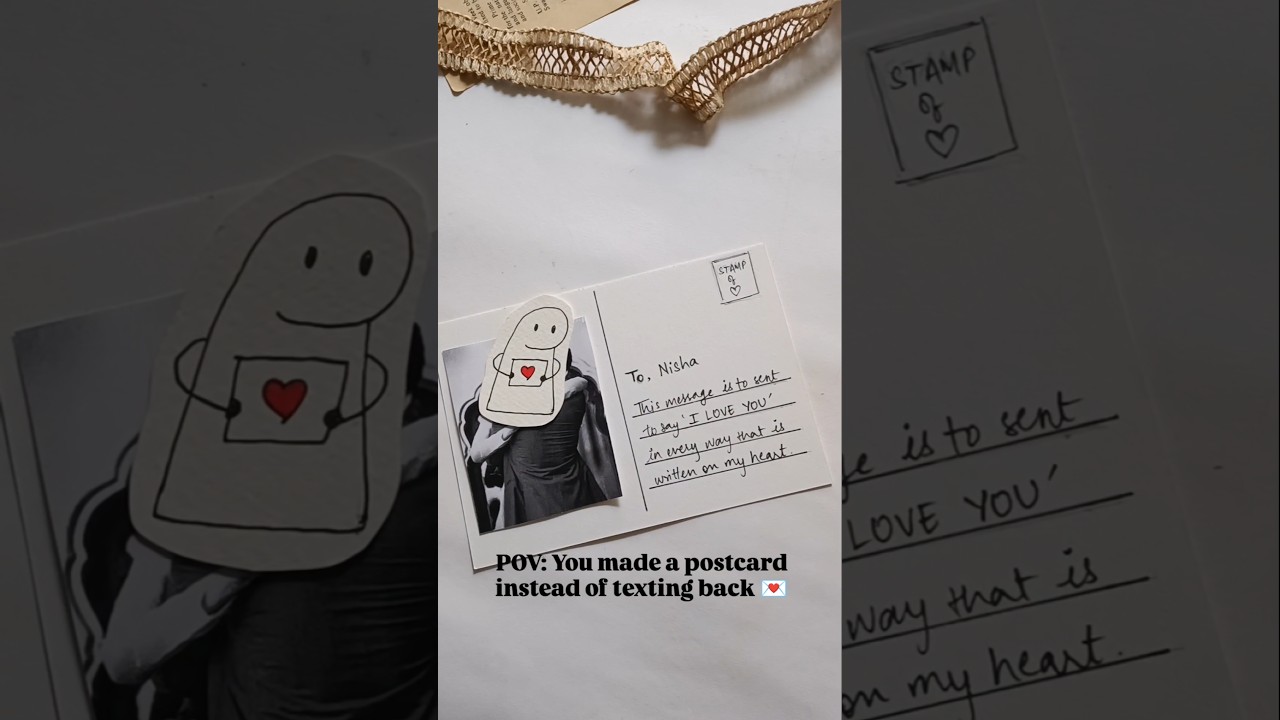 Handmade Vintage postcard 