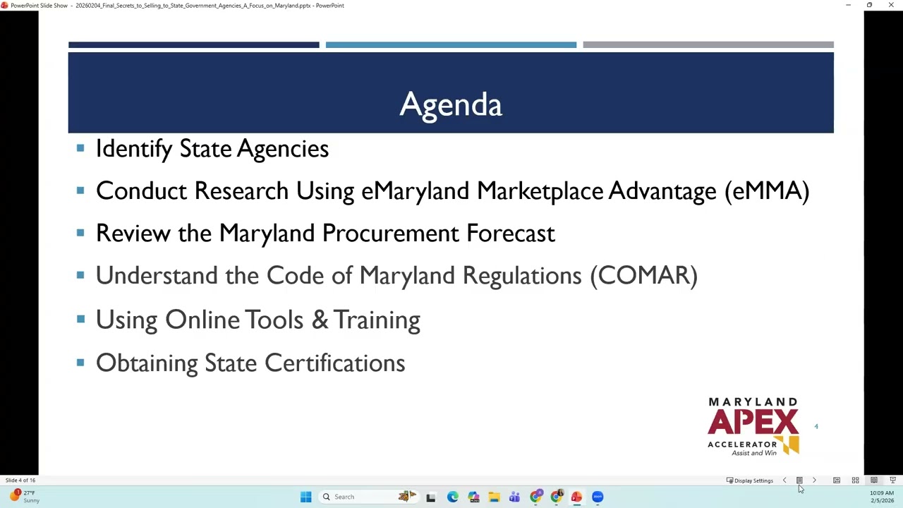 Secrets of Contracting with the State of Maryland