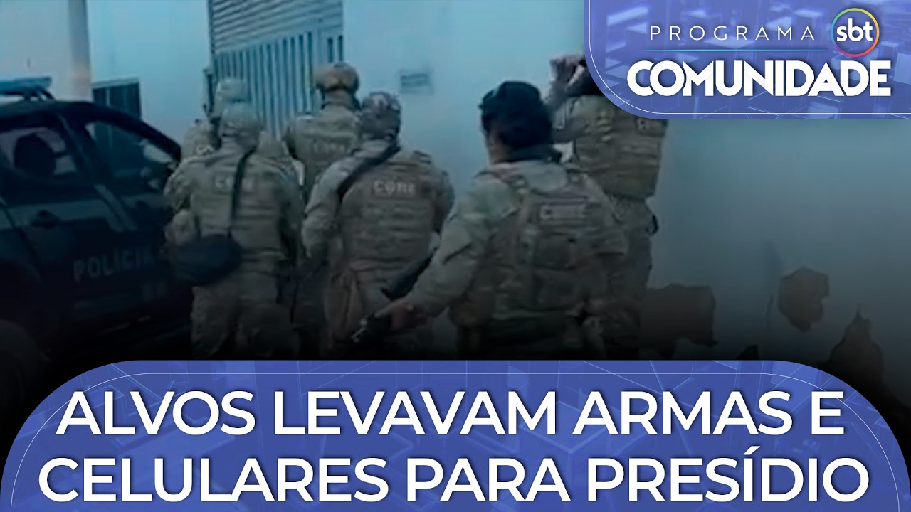 Operação TARTUFO: Alvos levavam armas e celulares para presídio