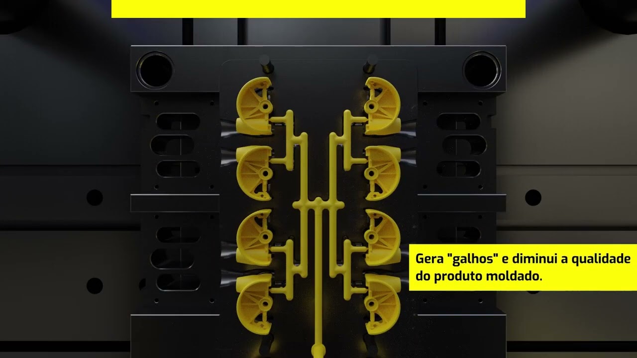 Molde de injeção de plástico com e sem câmara quente
